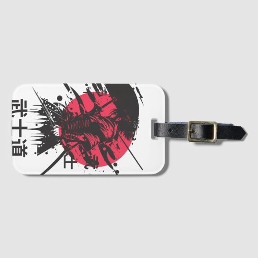 Bushido Spirit: Samurai Warrior Aesthetic Bagagelabel (Voorkant (horizontaal))