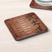BUSHIDO VIRTUES BIER ONDERZETTER (Linkerzijde)