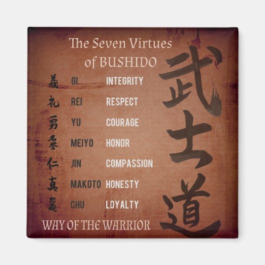 BUSHIDO VIRTUES MAGNEET (Voorkant)