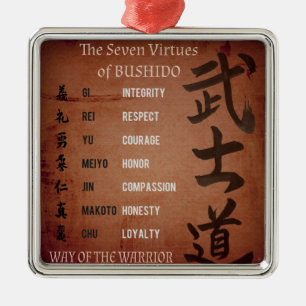 BUSHIDO VIRTUES METALEN ORNAMENT