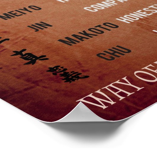 BUSHIDO VIRTUES POSTER (Hoek)