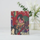 Bushido Zwaard Vechten Japanse Samurai Warrior Briefkaart (Staand voorkant)