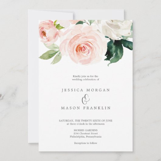 Bushing Blooms Weddenschap Ampersand Kaart (Voorkant)