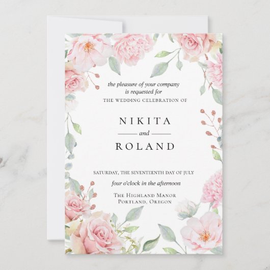 Bushing Blooms Weddenschap Kaart (Voorkant)