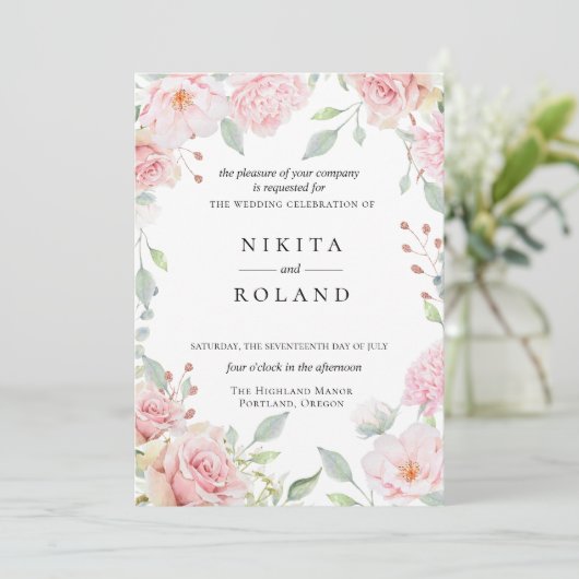 Bushing Blooms Weddenschap Kaart (Staand voorkant)