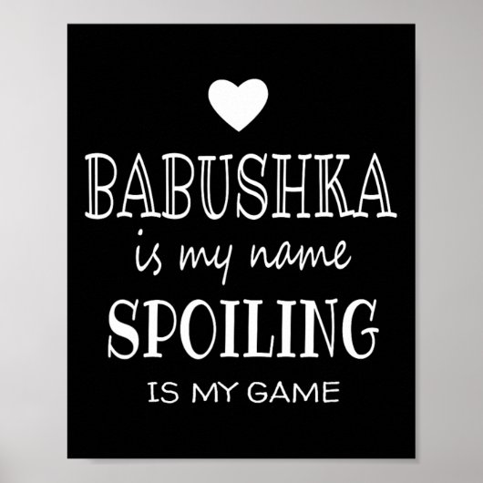 Bushka is mijn naam Grappig Graphic voor Bushka Om Poster (Voorkant)