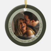 Bushlight | Eerste kerst als Mr & Mrs Heirloom Keramisch Ornament (Voorkant)