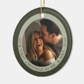 Bushlight | Eerste kerst als Mr & Mrs Heirloom Keramisch Ornament (Links)