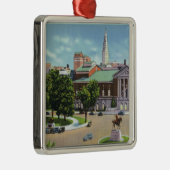 Bushnell Memorial, Lafayette Statue Metalen Ornament (Rechts)