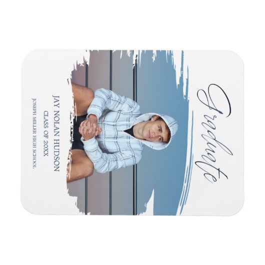 Bushslag Whimsical Typography Afstuderen School Magneet (Horizontaal)