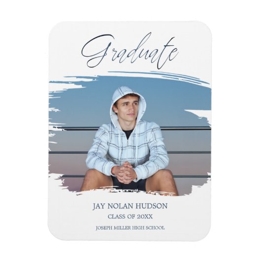 Bushslag Whimsical Typography Afstuderen School Magneet (Verticaal)