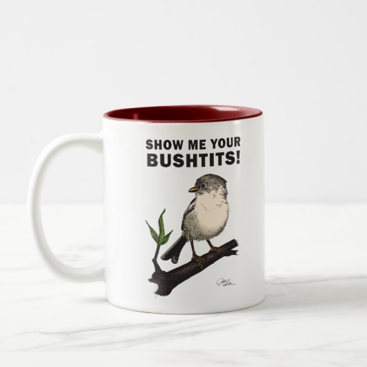 Bushtit Tweekleurige Koffiemok (Links)