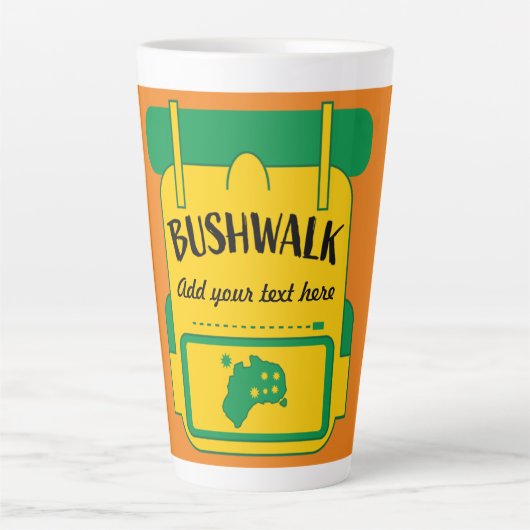 bushwales australië reismodebok latte mok (Voorkant)