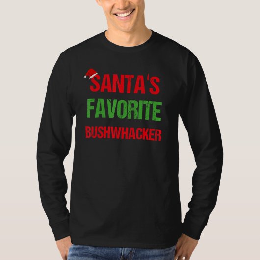 Bushwhacker Funny Pajama Kerstmis T-shirt (Voorkant)