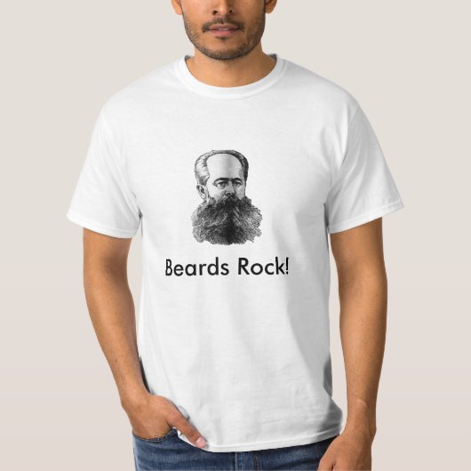 Bushy Beard, Beards Rock! T-shirt (Voorkant)
