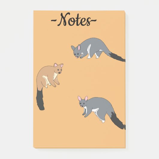 Bushy Tail Possums Post-it® Notes (Voorkant)