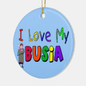 Busia "I Love My Busia" kerstversiering Keramisch Ornament (Links)