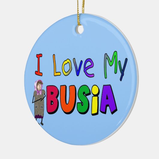 Busia "I Love My Busia" kerstversiering Keramisch Ornament (Links)