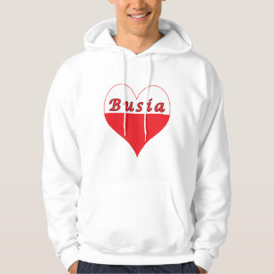 Busia Poland Heart Hoodie