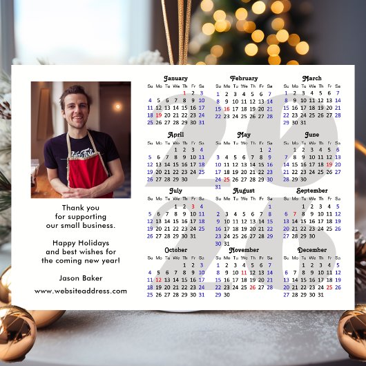Business 2025 Kalender Minimalistische Foto Magnet