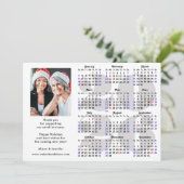 Business 2025 Kalender Minimalistische Zilveren Gl Feestdagenkaart (Staand voorkant)