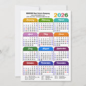 Business 2025 Kalender Modern Zwart Goud Kleurrijk Feestdagenkaart (Voorkant)