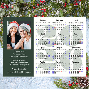 Business 2025 Kalender Sage Groene Foto Magnetisch