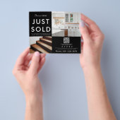 Business 2 Promotie Foto QR Code Business Logo Flyer (Hand)