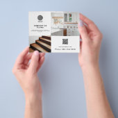 Business 2 Promotie Foto QR Code Business Logo Flyer (Hand)