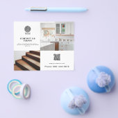 Business 2 Promotie Foto QR Code Business Logo Flyer (Enkel)