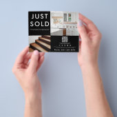 Business 2 Promotie Foto QR Code Social Media Flyer (Hand)