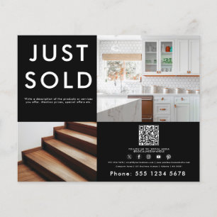 Business 2 Promotie Foto QR Code Social Media Flyer