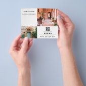 Business 2 Promotie Foto QR Code Social Media Flyer (Hand)