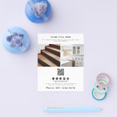 Business 2 Promotie Foto QR Code Social Media Flyer (Enkel)