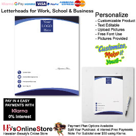 Business 3 Shaded Blue Logo Company Name Signature Briefhoofd