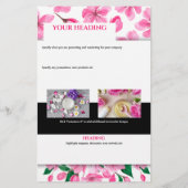Business 4 photocherry blossom spa salon chic flyer (Achterkant)