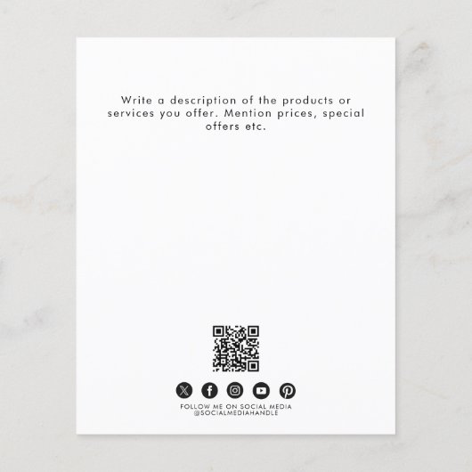 Business 4 Promotionele Foto Dubbelzijdig Flyer (Achterkant)