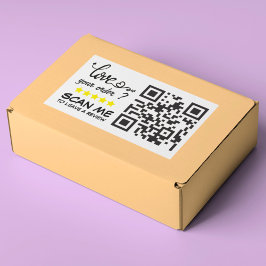 Business 5 Star-Review met QR-code Rechthoekige Sticker