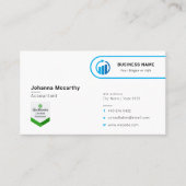 Business Accountant Logo | Minimale moderne zakenr Visitekaartje (Voorkant)