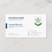 Business Accountant Logo | Minimale moderne zakenr Visitekaartje (Voorkant)