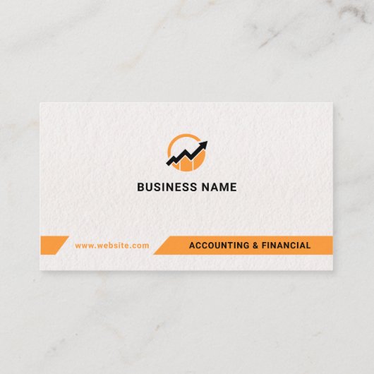 Business Accountant Logo | Minimalistisch modern Visitekaartje (Achterkant)