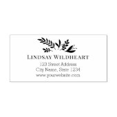 Business Address | Botanical Logo Business Rubberstempel (Afrduk)