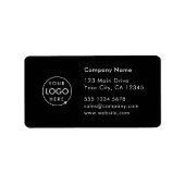 Business Address Label | Logo Company Info Sticker (Voorkant)