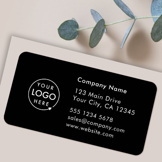 Business Address Label | Logo Company Info Sticker