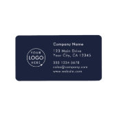 Business Address Label | Logo Company Info Sticker (Voorkant)