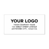 Business Address Logo Professional Corporate Rubberstempel (Afrduk)