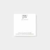 Business Address Monogram Real Estate Business Post-it® Notes (Voorkant)