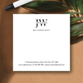Business Address Monogram Real Estate Business Post-it® Notes
