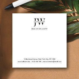 Business Address Monogram Real Estate Business Post-it® Notes