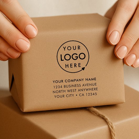 Business Address Rubber Stamp | Logo Branded Rubberstempel